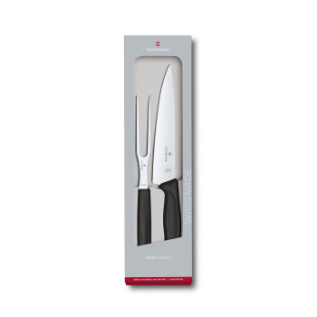 Victorinox Swiss Classic zestaw nóż i widelec czarny