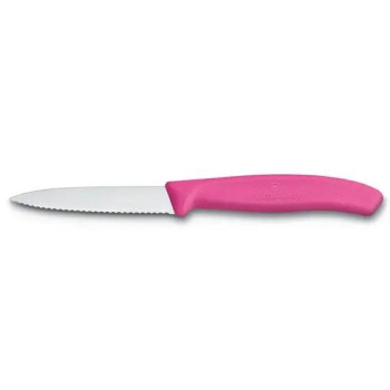 Victorinox Swiss Classic nóż 8cm, różowy ostrze ząbkowane