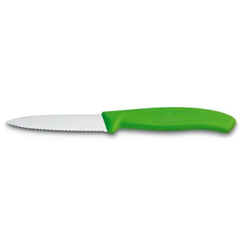 Victorinox Swiss Classic nóż 8cm, zielone ostrze ząbkowane