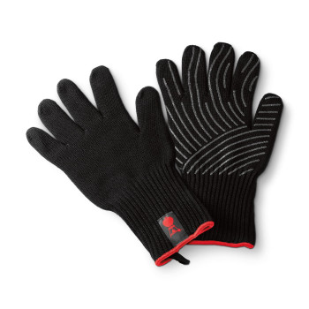 Zestaw rękawic do grilla Premium Czarna z silikonowym wzorem antypoślizgowym - rozmiar L/XL