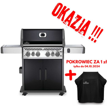 Grill Gazowy Napoleon Rogue SE 525 z bocznym i tylnym palnikiem na podczerwień, czarny